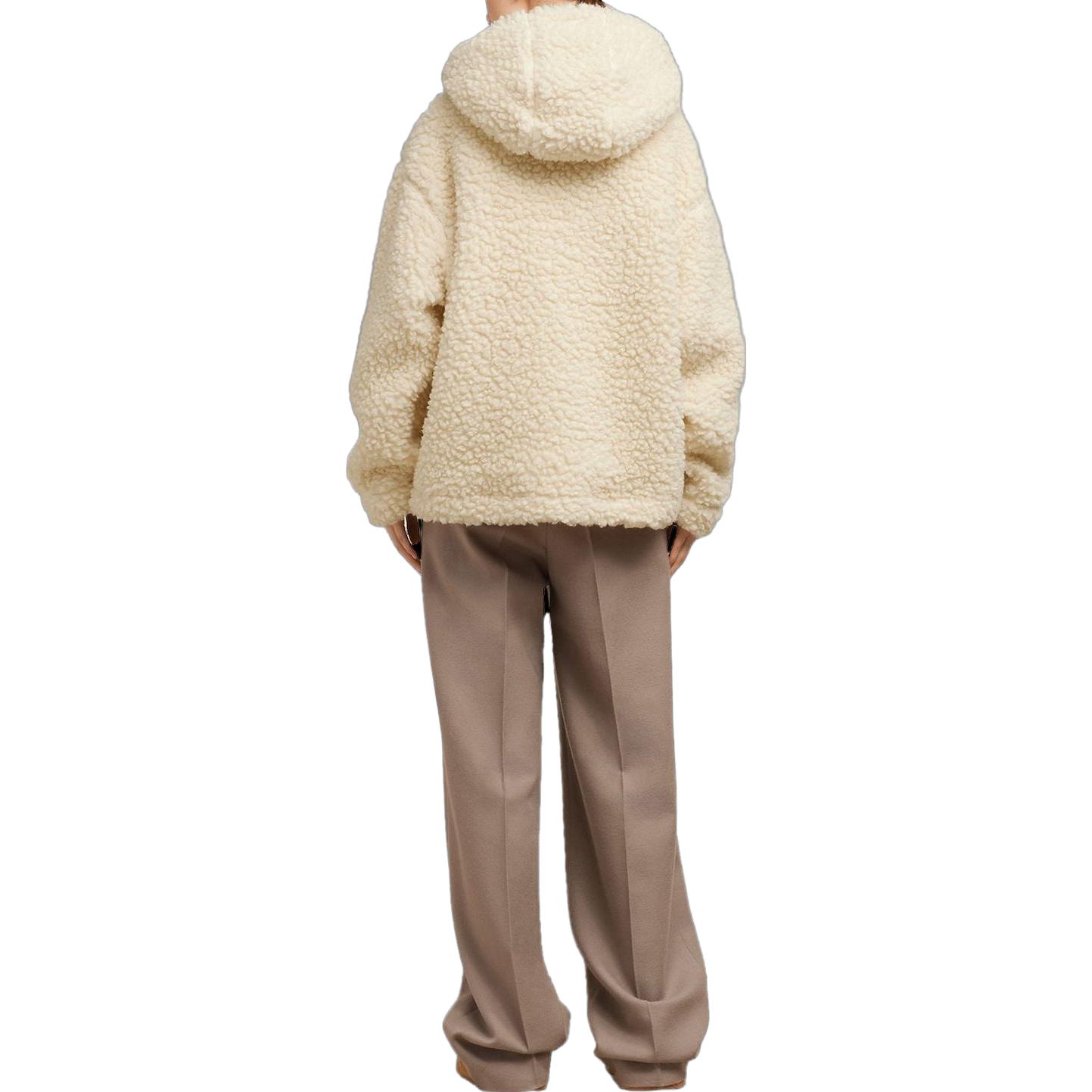 Purchase AMI Paris FW23 Hoodie Jaket Ivory Oversized Unisex Comfy. UJK227JE0037185