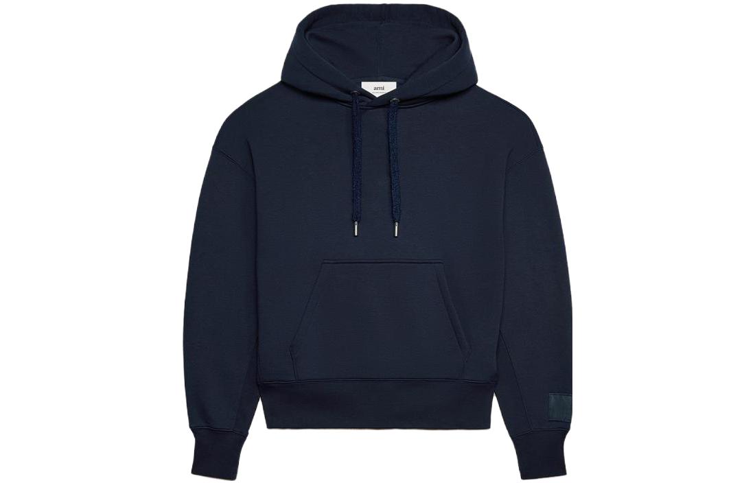 AMI PARIS FW23 Oversized Unisex Solid Color Sweatshirt - Azure Blue USW2177402-430