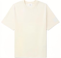 AMI Paris FW23 Patchwork Crewneck Short Sleeve T-Shirt Ivory Unisex UTS017.726-1 AMI Paris FW23 Patchwork Crewneck Short Sleeve T-Shirt Ivory Unisex UTS017.726-1