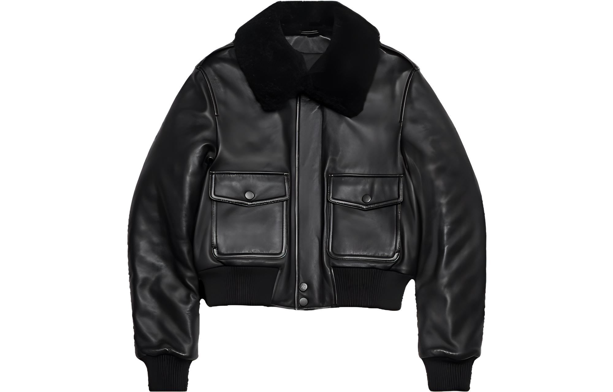 AMI PARIS FW23 Relaxed-Fit Long-Sleeve Jacket Black UJK080552-001