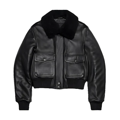 AMI PARIS FW23 Relaxed-Fit Long-Sleeve Jacket Black UJK080552-001