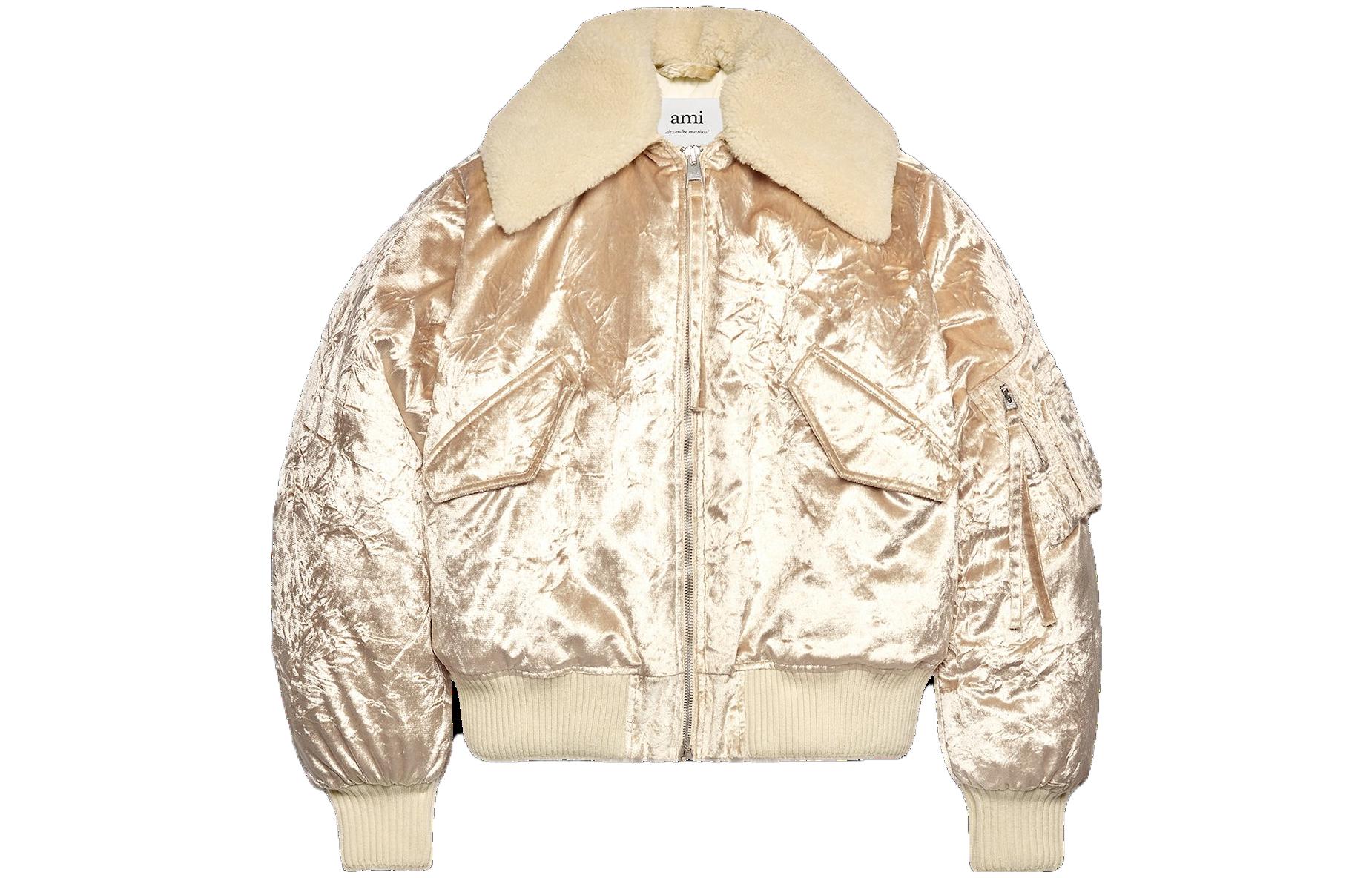 AMI Paris FW23 Relaxed Fit Solid Yellow Long Sleeve Jacket for Men. UJK025VI0008-265