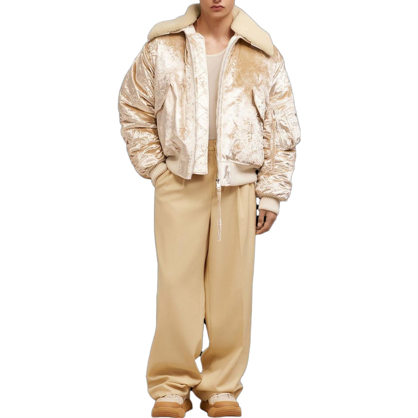 AMI Paris FW23 Relaxed Fit Solid Yellow Long Sleeve Jacket for Men. UJK025VI0008-265 圖 3