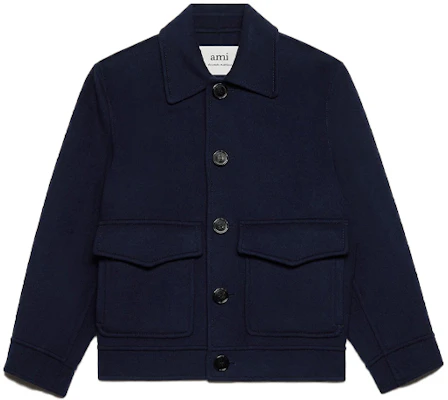 AMI PARIS FW23 藍色雙面穿口袋飛行外套 男女通用 UJK212WV0022430 Buy AMI PARIS FW23 藍色雙面穿口袋飛行外套 男女通用 UJK212WV0022430