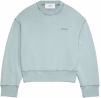 Order AMI PARIS FW23 Unisex Designer Washed Cotton Casual Pullover Sweatshirt Blue. USW016JE0052468