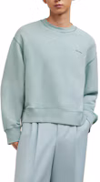 Lookbook AMI PARIS FW23 Unisex Designer Washed Cotton Casual Pullover Sweatshirt Blue. USW016JE0052468