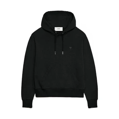 AMI PARIS FW23 Unisex Oversized Black Crewneck Sweatshirt USW203730-001