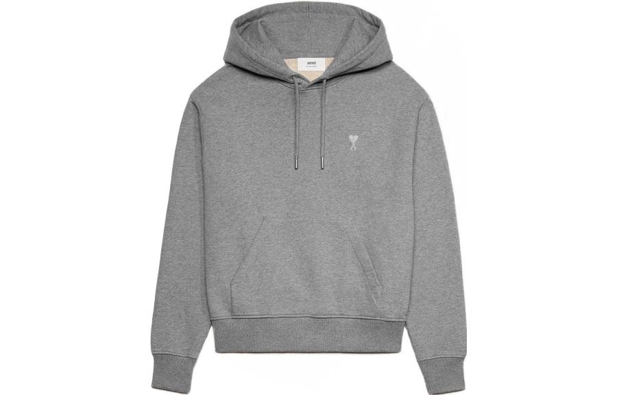 AMI Paris FW23 Unisex Oversized Relaxed Cotton Long Sleeve Sweatshirt Grey. USW2037302-055 圖 2