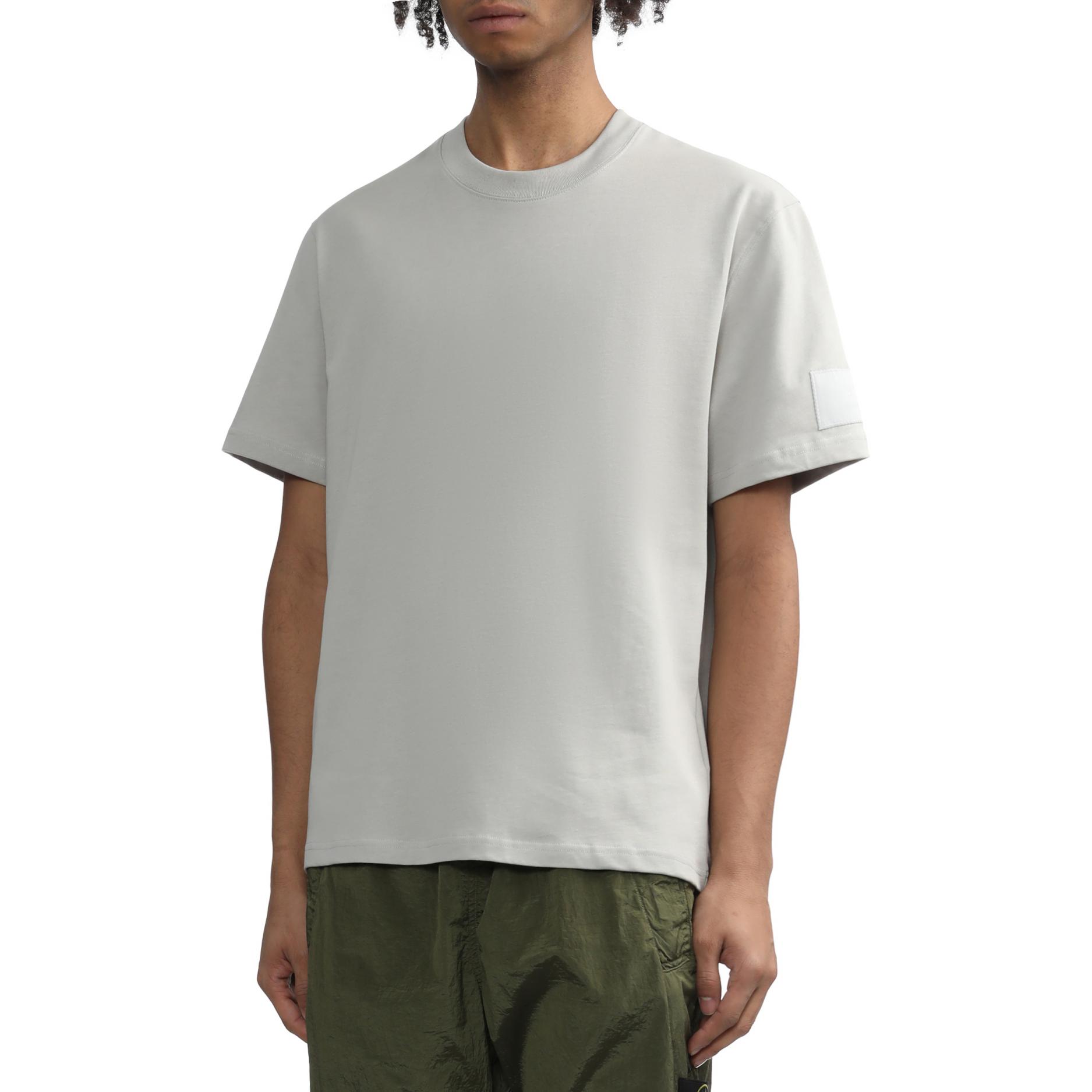 Purchase AMI Paris FW23 Unisex T-Shirt Kelabu Mutiara Label Lengan. UTS017726-088