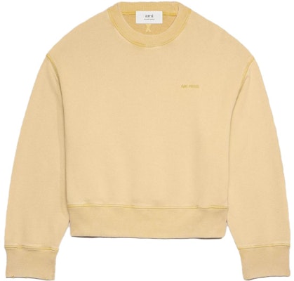 AMI Paris FW23 男女同款洗滌棉質套頭衛衣 香草奶油色 USW016JE0052718 Buy AMI Paris FW23 男女同款洗滌棉質套頭衛衣 香草奶油色 USW016JE0052718