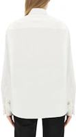Shop AMI PARIS FW23 白色紅心長袖襯衫,男女適穿休閒襯衫 BFUSH130CO0031-168