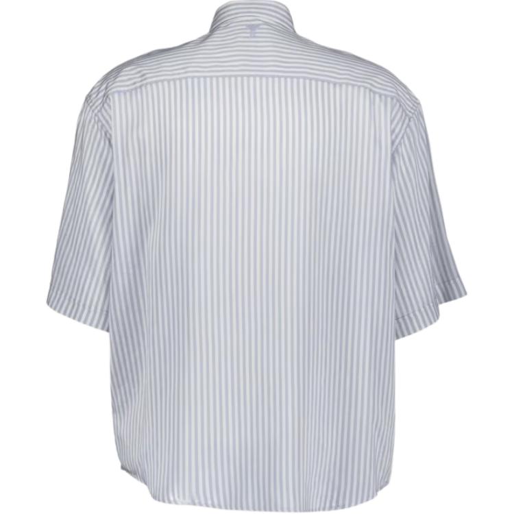 AMI PARIS FW24  Blue Striped Button-Up Short Sleeve Shirt. HSH226.VI0015195 圖 3