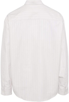 Baju AMI Paris FW24 Lengan Panjang Garis Putih Gaya Santai. E24USH130CO0067-WHITE Lookbook Baju AMI Paris FW24 Lengan Panjang Garis Putih Gaya Santai. E24USH130CO0067-WHITE