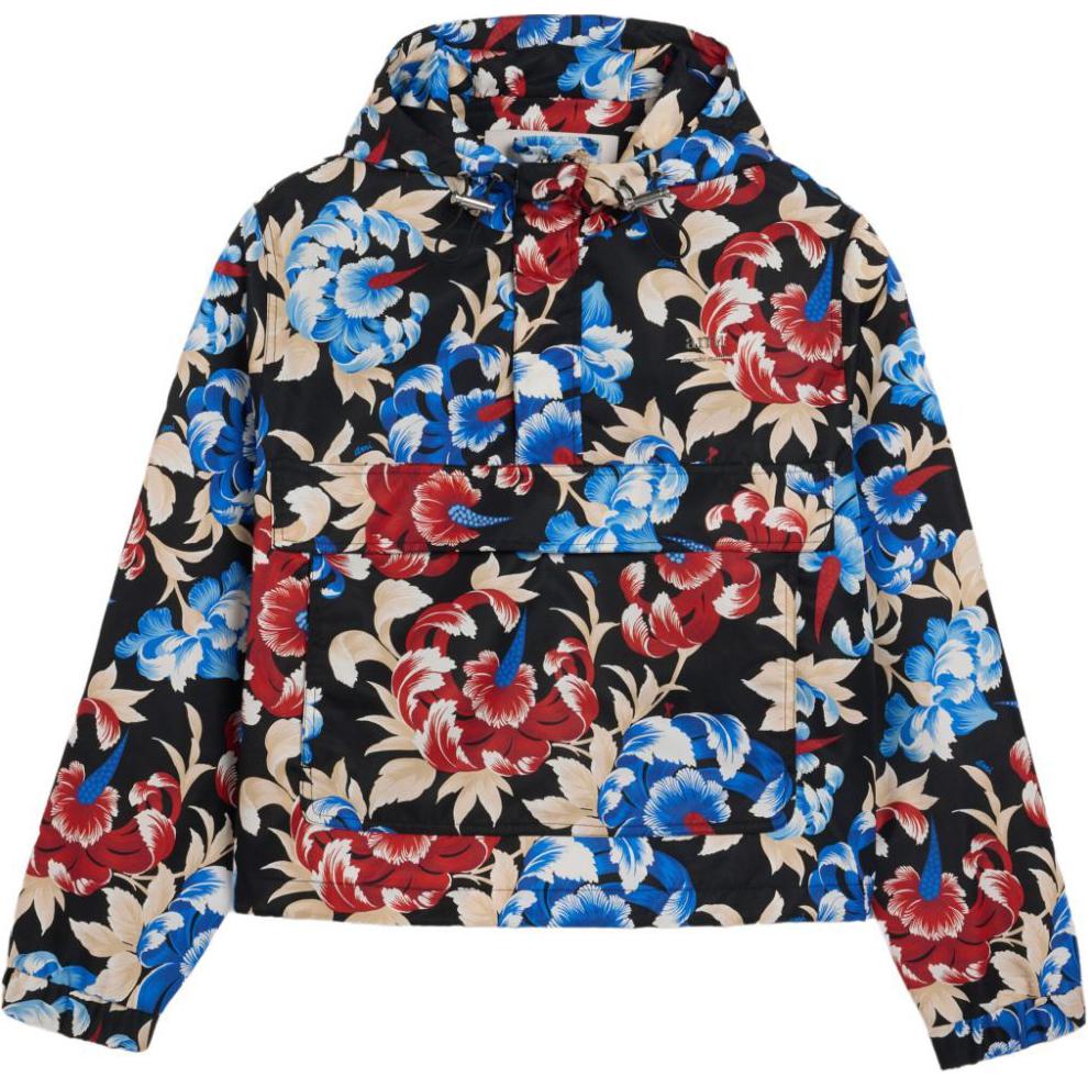 AMI PARIS FW24 Floral Capsule Logo Hoodie Jacket Unisex Black SPUJK106PA0024-009