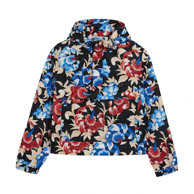 AMI PARIS FW24 Floral Capsule Logo Hoodie Jacket Unisex Black SPUJK106PA0024-009