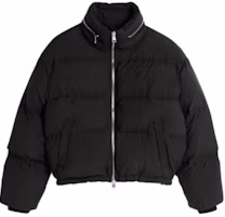 Order AMI Paris FW24 心形拉鍊寬鬆羽絨外套 黑色 HJK403PA0009-001