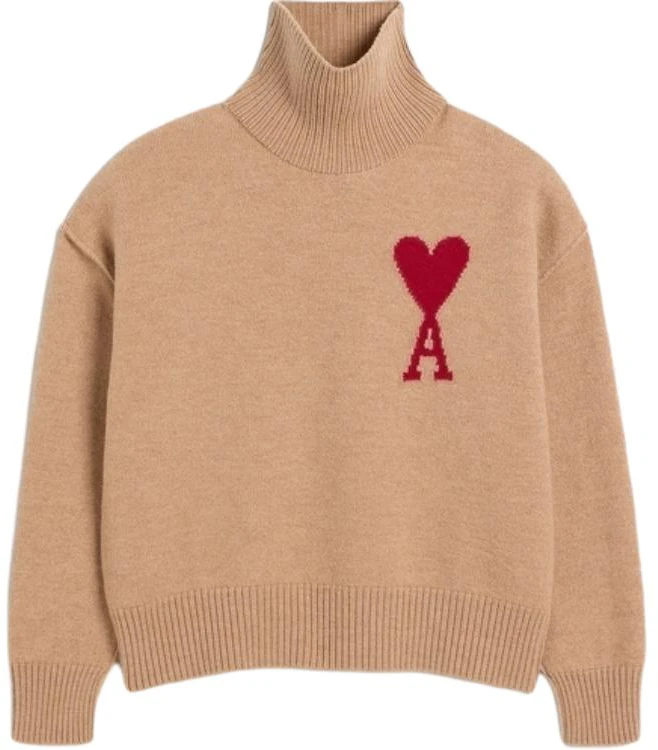 ami-paris-fw-24-high-neck-loose-knit-sweater-unisex-camel-brown-uks-406018-289