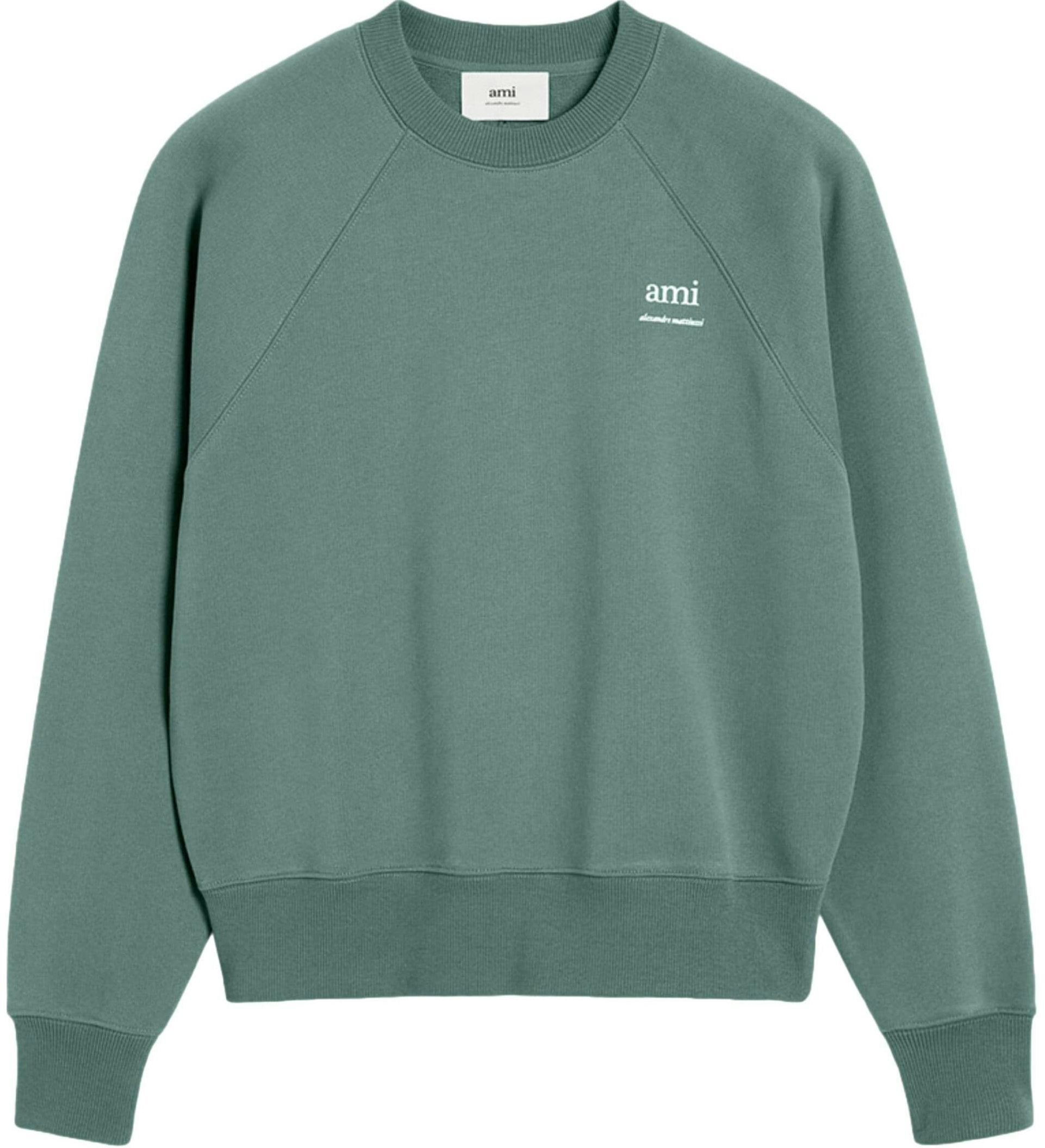 ami-paris-fw-24-unisex-green-crewneck-sweatshirt-with-logo-pattern-usw-024747-green