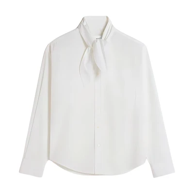AMI Paris FW24 Unisex White Button-Up Long Sleeve Shirt USH104CO0063-100