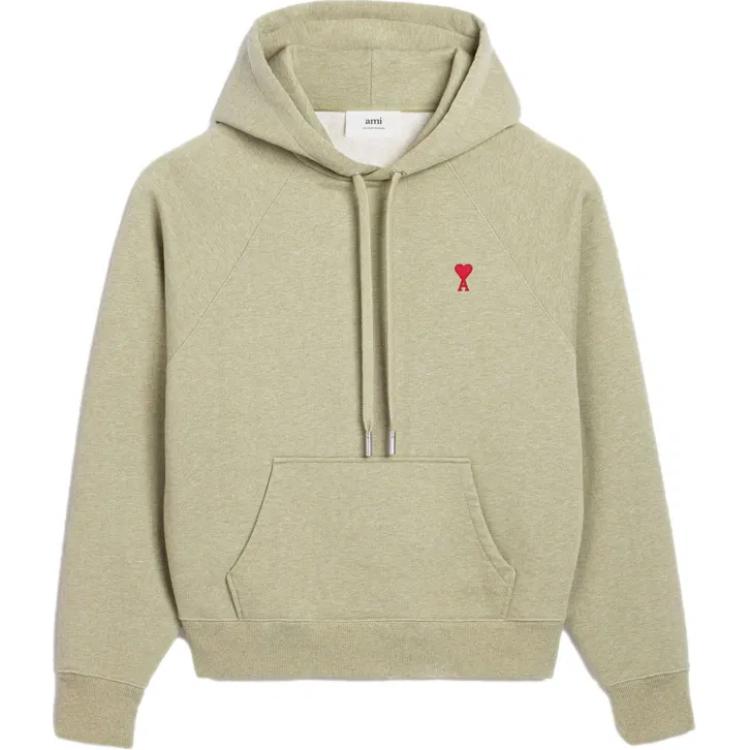 AMI PARIS Green Logo Hoodie Pullover Long Sleeve USW205747-747