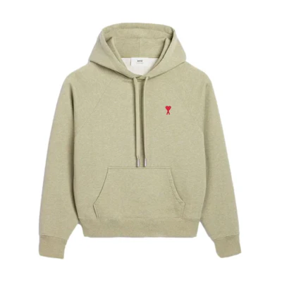 AMI PARIS Green Logo Hoodie Pullover Long Sleeve USW205747-747