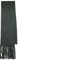AMI PARIS Green Wool Scarf with Logo Unisex情侣款 AMIQ2PZ2 AMI PARIS Green Wool Scarf with Logo Unisex情侣款 AMIQ2PZ2