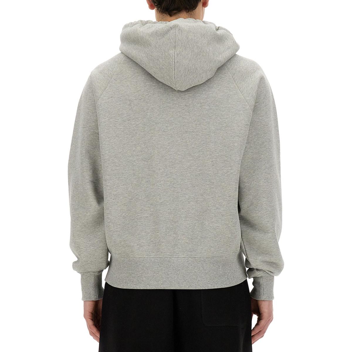 AMI PARIS Grey  Hoodie with Letter Logo Long-Sleeve Pullover Design USW2247470-951 圖 6