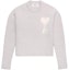 Buy AMI Paris 愛心雲毛衣中性圓領衫 - 淺灰色 UKS025KN0032-090