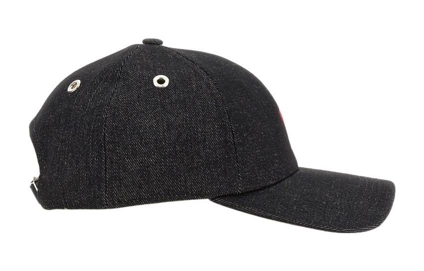 Shop AMI Paris 黑色愛心Logo棒球帽 時尚休閒款 UCP213611031