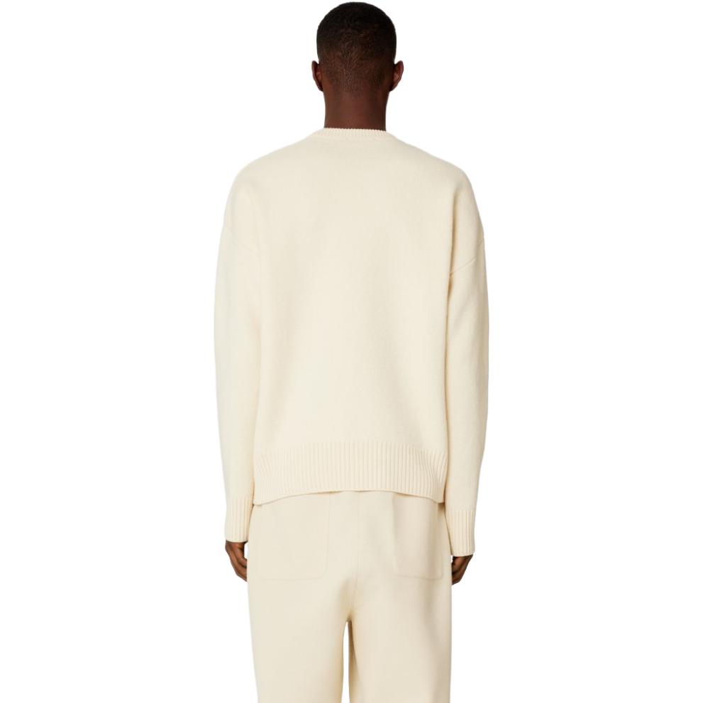 Purchase AMI PARIS 心形標誌圓領針織毛衣 男女通用 米白色 UKS002018-715