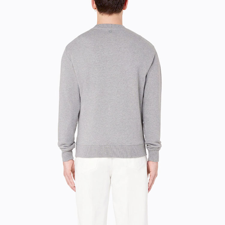 AMI PARIS Heart Logo Embroidered Crewneck Sweatshirt Grey . A21HJ007730-055 圖 3