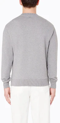 AMI PARIS Baju Sejuk Crewneck Sulam Logo Hati Kelabu. A21HJ007730-055 Lookbook AMI PARIS Baju Sejuk Crewneck Sulam Logo Hati Kelabu. A21HJ007730-055