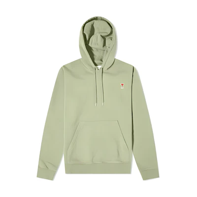 AMI PARIS Heart Logo Embroidered Hoodie Green Unisex E20HJ008730-317