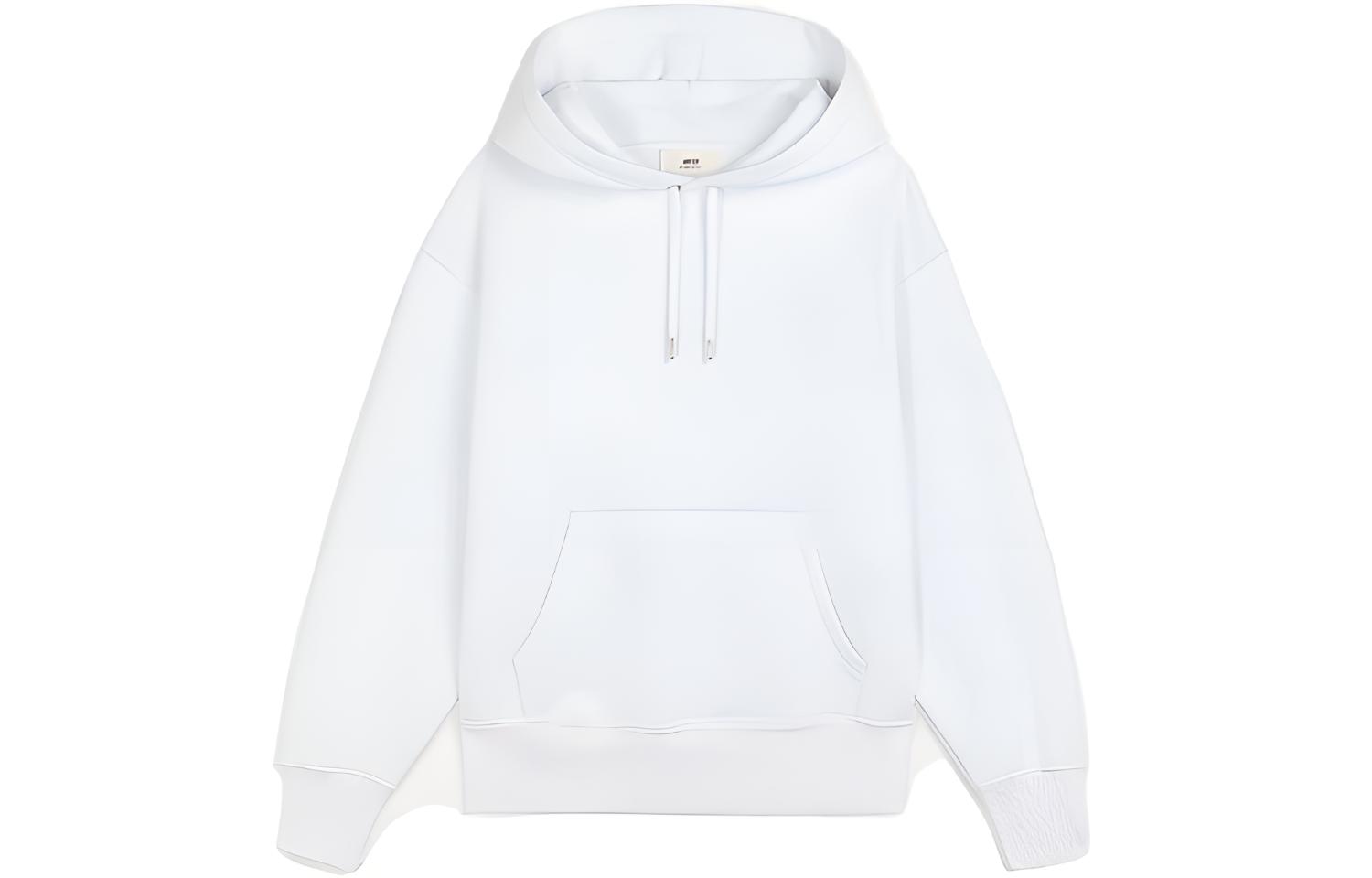 AMI PARIS Heart Logo Organic Cotton Pullover Sweatshirt White A21HJ058-747100