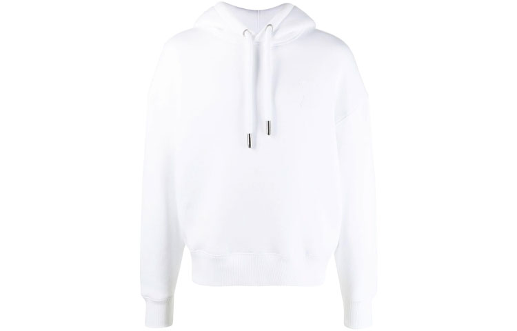 AMI PARIS Heart Logo Patch Hoodie  White H21HJ067749-100 圖 2