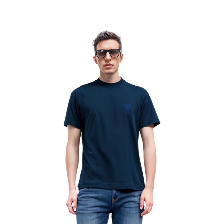 AMI PARIS Heart Logo Slim Fit Short Sleeve T-Shirt H20HJ13379-410 圖 6