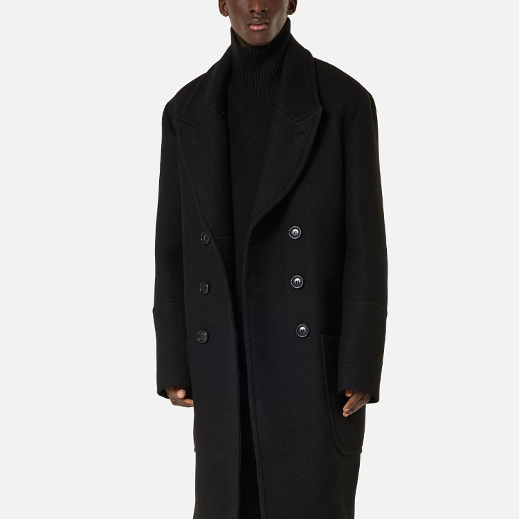 AMI Paris Heart Logo Turtleneck Sweater Unisex Black H21K2030-18001 圖 5