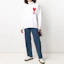 Lookbook Sweater Turtleneck Wol Unisex Putih AMI Paris Logo Hati. H21K203-018100