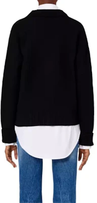 AMI Paris Heart Wool V-Neck Sweater Unisex Hitam BFUKC0020181-009 Shop AMI Paris Heart Wool V-Neck Sweater Unisex Hitam BFUKC0020181-009