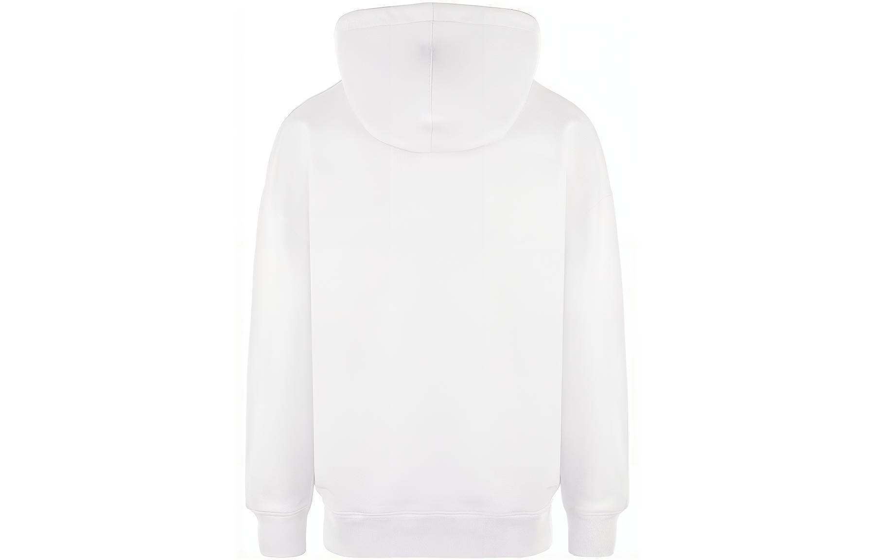 Lookbook AMI Paris 标志印花连帽衫 白色 USW208747-100