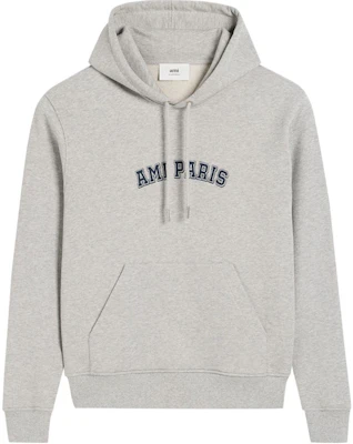 AMI PARIS Logo Print Hoodie Unisex Grey USW247730-GREY Buy AMI PARIS Logo Print Hoodie Unisex Grey USW247730-GREY