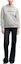 Lookbook AMI PARIS Logo Print Hoodie Unisex Grey USW247730-GREY
