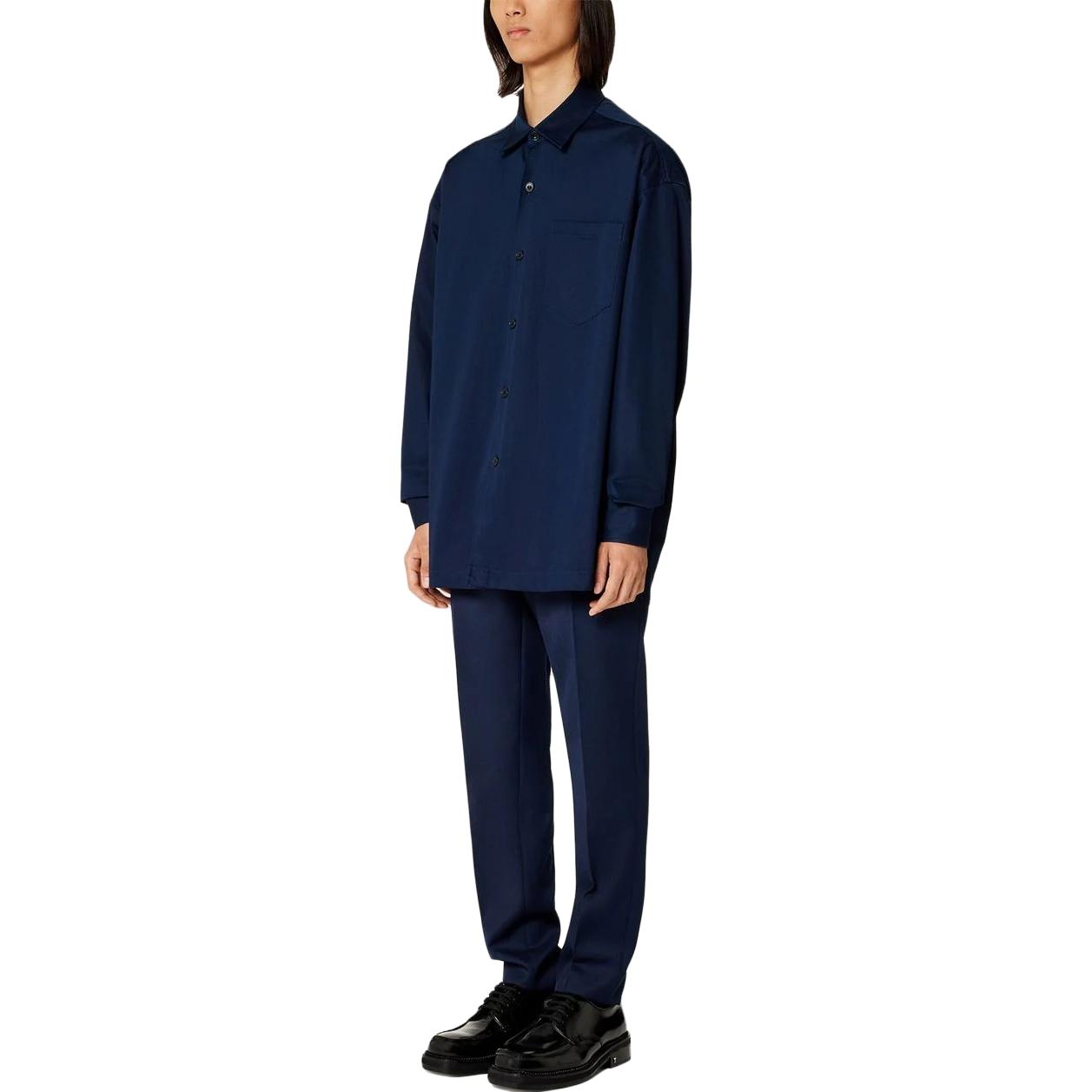 Sizing AMI PARIS Baju Lengan Panjang Logo Unisex - Biru UJK220CO0020-491