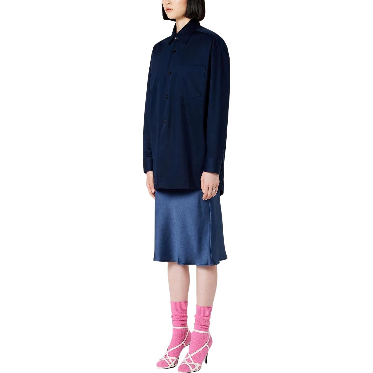 Cheap AMI PARIS Baju Lengan Panjang Logo Unisex - Biru UJK220CO0020-491