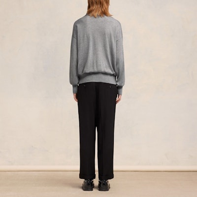 AMI Paris Jersey de Polo Unisex Gris de Lana Merino con Parche de Corazón. UPL342KN0039-055 Shop AMI Paris Jersey de Polo Unisex Gris de Lana Merino con Parche de Corazón. UPL342KN0039-055