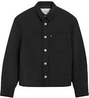 AMI PARIS Metallic Heart Quilted Outdoor Casual Jacket Black . HJK237.PA0009-1 AMI PARIS Metallic Heart Quilted Outdoor Casual Jacket Black . HJK237.PA0009-1