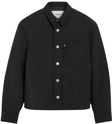AMI PARIS 金属心形绗缝户外休闲夹克 黑色 HJK237.PA0009-1 Buy AMI PARIS 金属心形绗缝户外休闲夹克 黑色 HJK237.PA0009-1