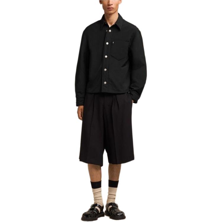 AMI PARIS Metallic Heart Quilted Outdoor Casual Jacket Black . HJK237.PA0009-1 圖 3