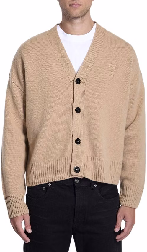ami-paris-oversized-heart-v-neck-wool-cardigan-sweater-unisex-beige-ukc-044-kn-0028264