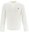 Buy Suéter AMI Paris Blanco con Corazón Rojo - Crewneck Pullover. UTS205726-100